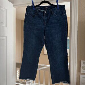 NYDJ Marilyn Straight Crop with Frayed Hem - Cool Embrace LiftXTuck 14P